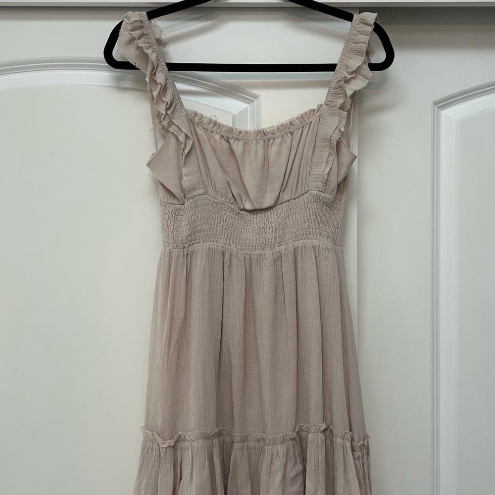 Papermoon Light Beige Ruffled Dress
